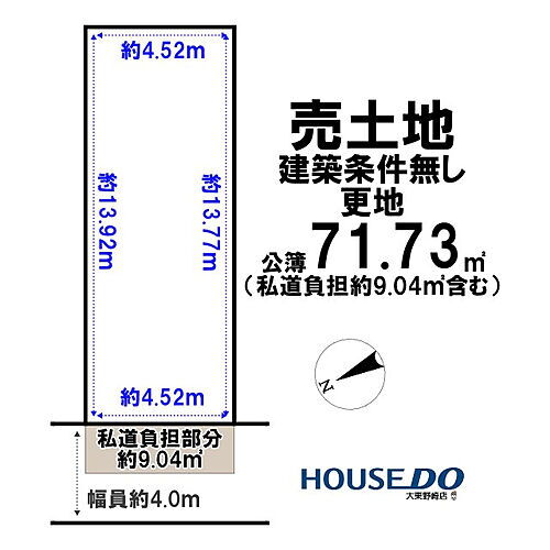 大阪府大東市深野４丁目 土地