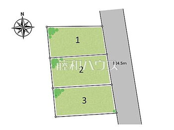 西東京市田無町１丁目　全３区画　宅地分譲　１号地 【1号地】全体区画図　【西東京市田無町1丁目】