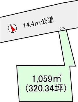 土浦市藤沢　３２０．３４坪　売地 区画図