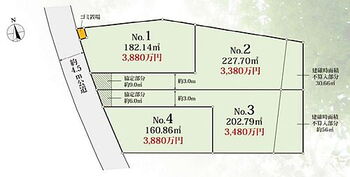 ～開発分譲地～　綾瀬市大上８丁目　建築条件付き売地　Ｎｏ．３ 【全体区画図】