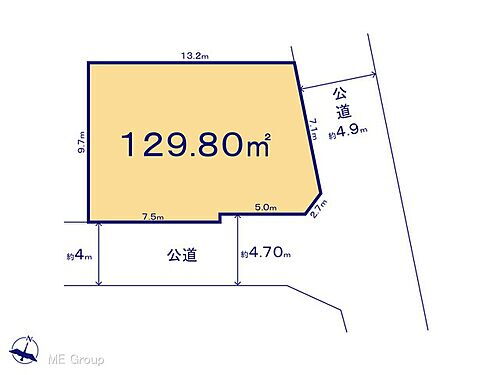 埼玉県南埼玉郡宮代町字川端 土地