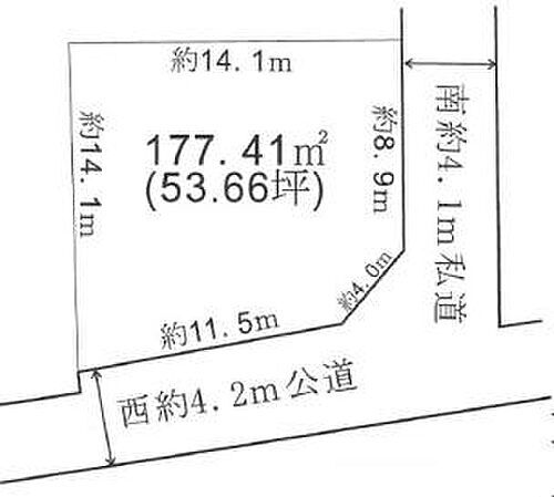 埼玉県北葛飾郡松伏町大字田島 土地