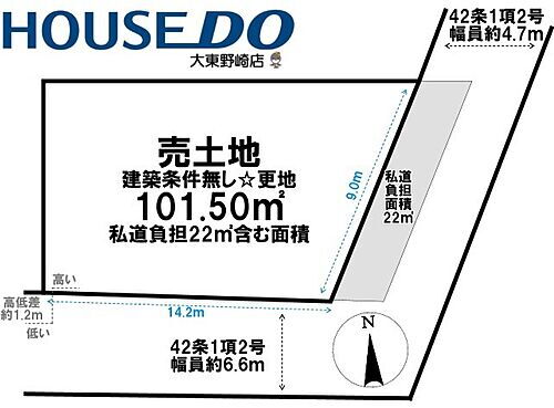 大阪府大東市北条６丁目 土地