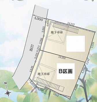 鶴見区馬場５丁目　建築条件無し土地　Ｂ区画 B区画