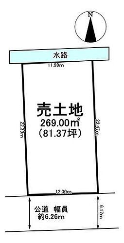 岐阜県岐阜市太郎丸中島 土地