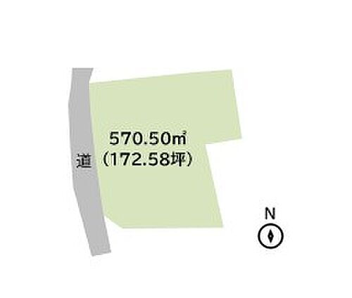 君津市箕輪　土地 敷地面積：５７０．５０平米（１７２．５８坪）