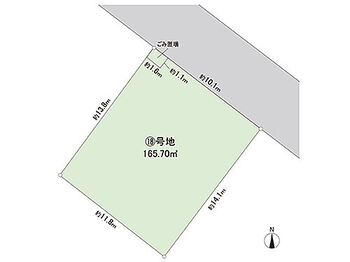 仙台市泉区松森字台　建築条件なし売地　１８号地 区画図です。図面と異なる場合は現況を優先させていただきます。