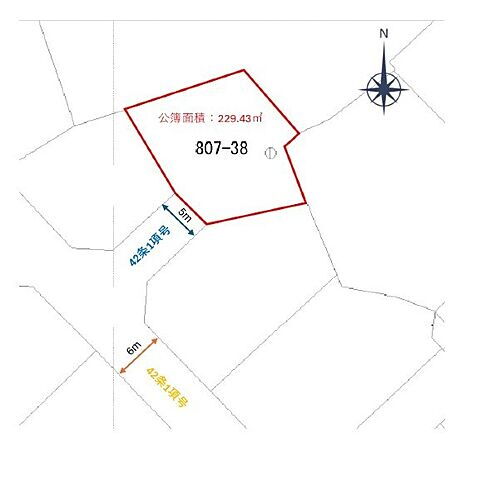 浦添市牧港　土地 区画図