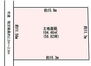 岐阜県郡上八幡売地 地形図です。前面道路は法42条2項道路です。建築の際には約0.9mのセットバックを要します。