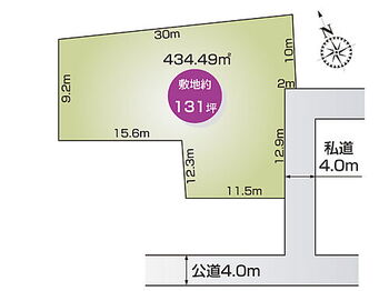 久喜市栗橋東３丁目　売地 久喜市栗橋東3丁目　土地図