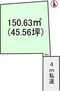 土浦市木田余西台　４５．５６坪　売地 区画図