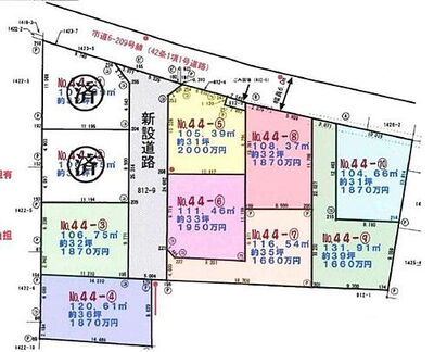 春日部市大場　７区画／全８区画　土地