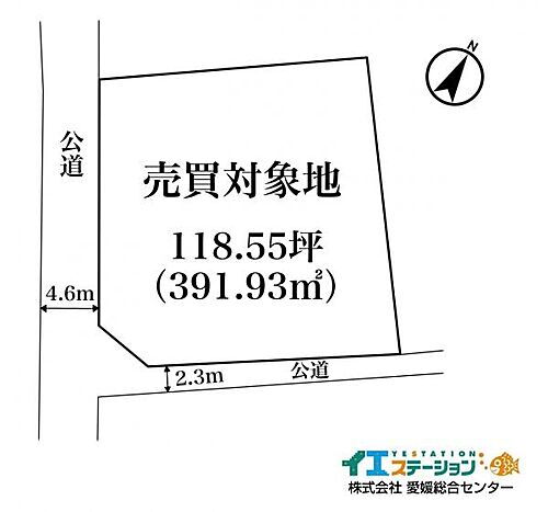 不動産販売　愛媛総合６６６９　土地　西条市国安 区画図