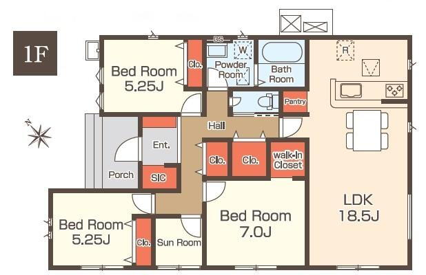 (２号棟)、価格3490万円、3LDK、土地面積201.06m<sup>2</sup>、建物面積90.67m<sup>2</sup> 