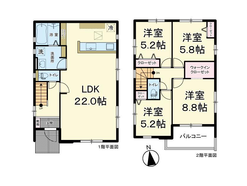 (2号棟)、価格4799万円、4LDK、土地面積169.31m<sup>2</sup>、建物面積103.28m<sup>2</sup> 