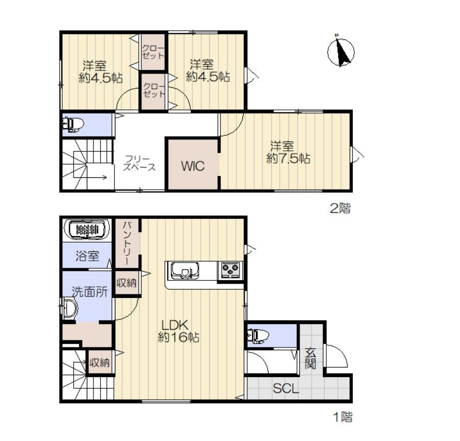 (B棟)、価格3380万円、3LDK、土地面積127.53m<sup>2</sup>、建物面積93.56m<sup>2</sup> 