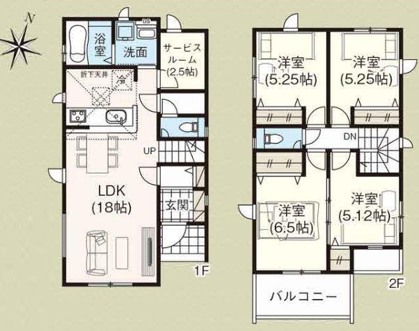 向山１（上尾駅） 4390万円～4490万円