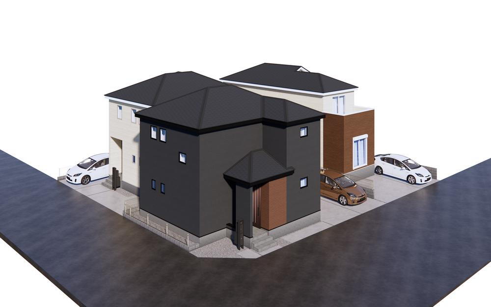 【完成予想図】閑静な住宅地に新築戸建住宅全3棟が誕生します。