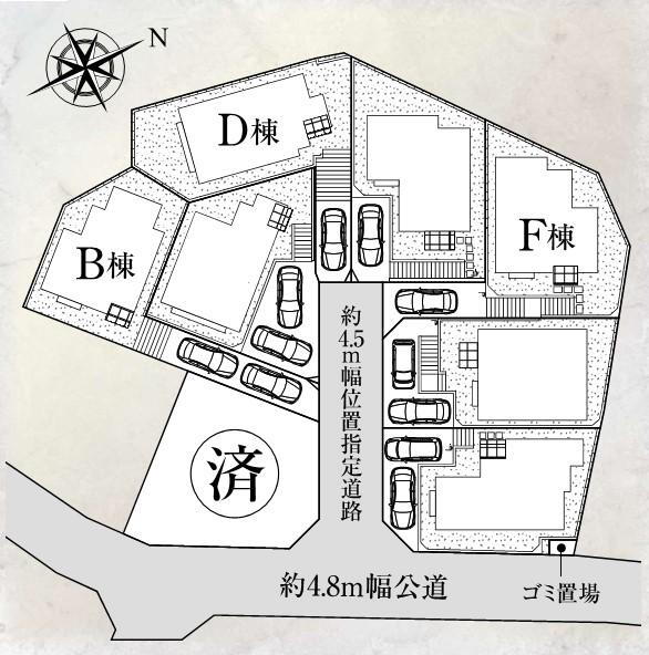 飯島町　建築条件付き土地　BDF区画
