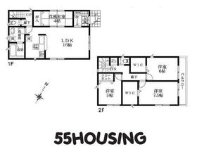 (1号棟)、価格2280万円、4LDK、土地面積143.15m<sup>2</sup>、建物面積97.2m<sup>2</sup> 