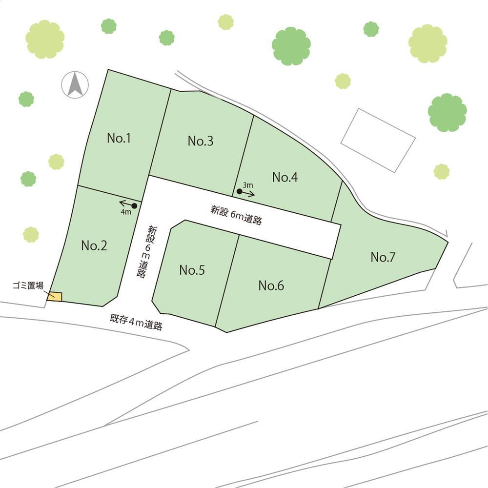 笛吹市石和町中川　全7区画分譲地