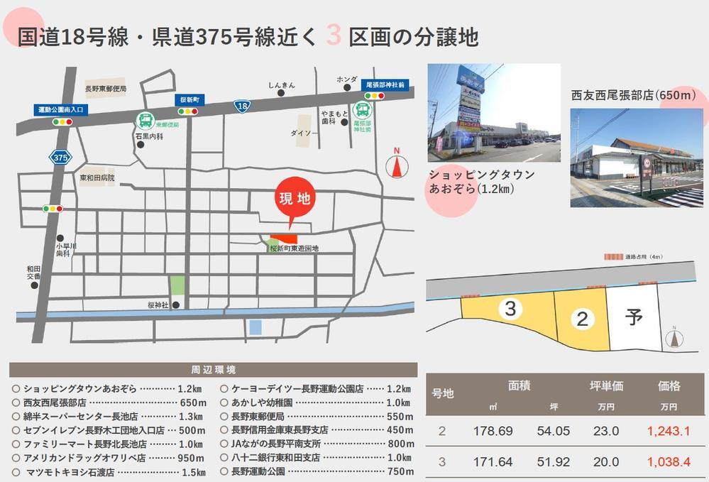 大字北尾張部（朝陽駅） 1038万4000円・1243万1000円