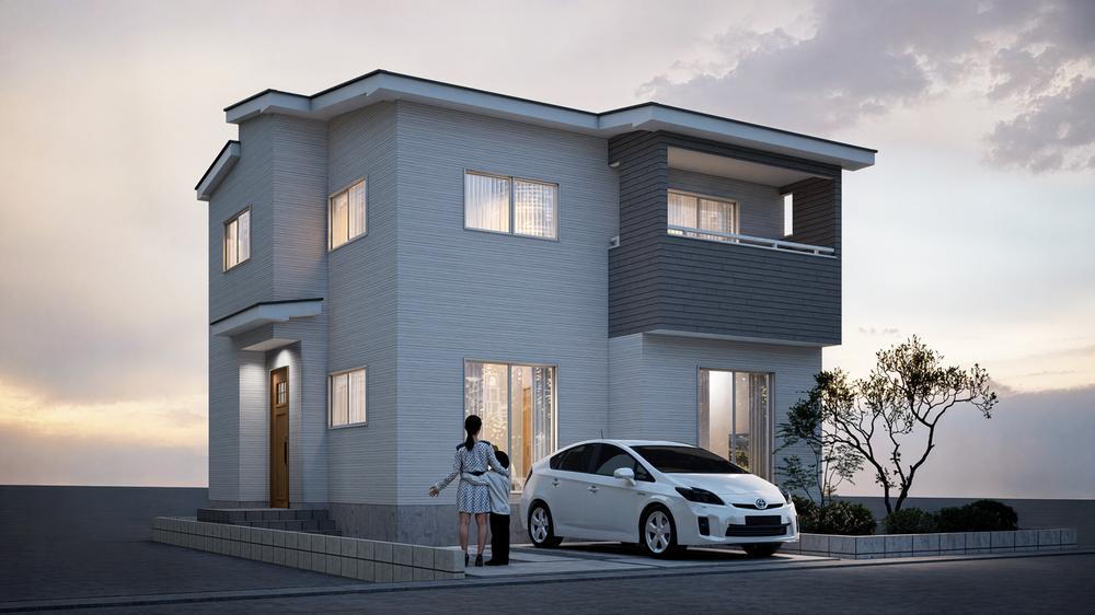 （3号棟）完成予想図<BR>土地建物：2490万円<BR>諸費用（概算）：160万円<BR>月々：73，577～