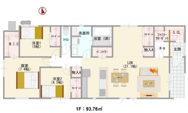 ＜1号棟＞間取りは生活のしやすさを重視。家族みんなが気持ちよく過ごすための構造と使いやすい間取りを実現。