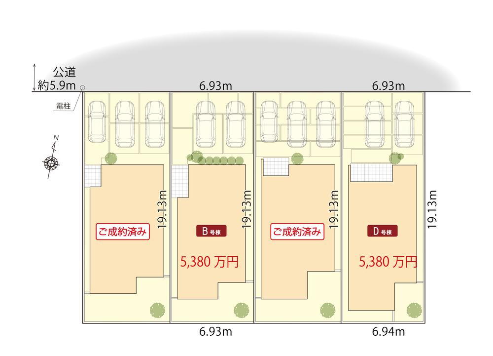 並列2台駐車可能！(車種による)