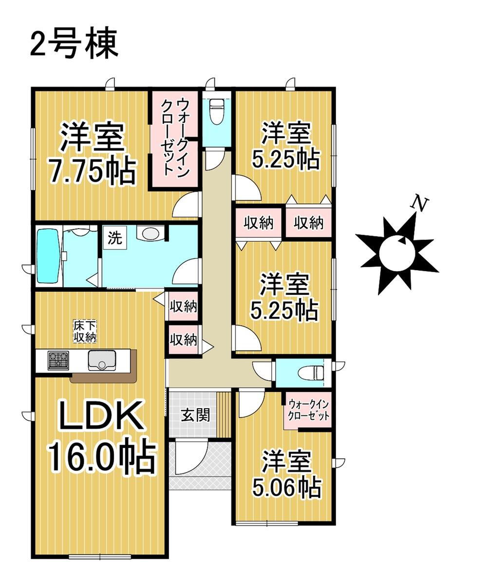 (2号棟)、価格4180万円、4LDK、土地面積181.14m<sup>2</sup>、建物面積96.56m<sup>2</sup> 