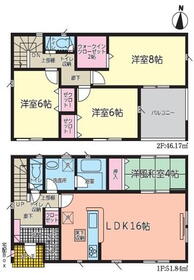 (5号棟)、価格2880万円、4LDK、土地面積132.03m<sup>2</sup>、建物面積98.01m<sup>2</sup> 