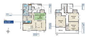 (1号棟)、価格3480万円、3LDK、土地面積140.86m<sup>2</sup>、建物面積100.5m<sup>2</sup> 