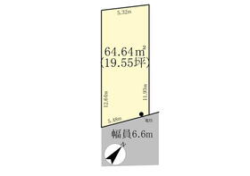 土地価格998万円、土地面積64.64m<sup>2</sup> 