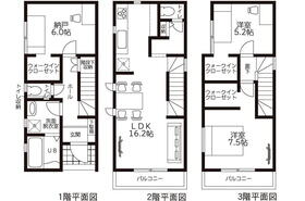 (１号棟)、価格4680万円、3LDK、土地面積71.68m<sup>2</sup>、建物面積90.66m<sup>2</sup> 