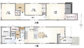 (１号棟)、価格4380万円、3LDK、土地面積75.37m<sup>2</sup>、建物面積84.94m<sup>2</sup> 