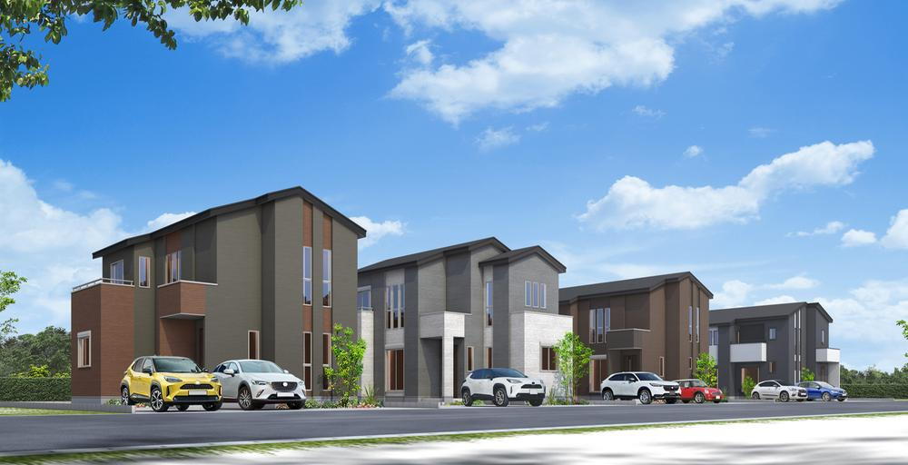 タマホームの高品質・高性能な分譲住宅『タマタウン富益』が2023年10月に誕生！全4邸のスタイリッシュな外観が並ぶ美しい街区が新登場！