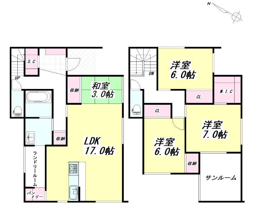 (3号棟)、価格4693万円、4LDK、土地面積121.91m<sup>2</sup>、建物面積120m<sup>2</sup> 