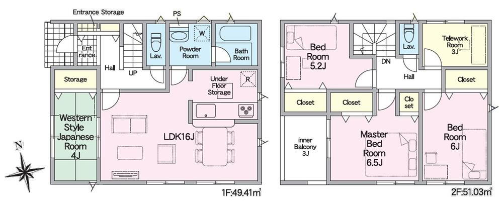(1号棟)、価格2530万円、4LDK、土地面積176.69m<sup>2</sup>、建物面積100.44m<sup>2</sup> 