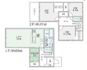 (１号棟)、価格3833万円、4LDK、土地面積241.13m<sup>2</sup>、建物面積96.05m<sup>2</sup> 