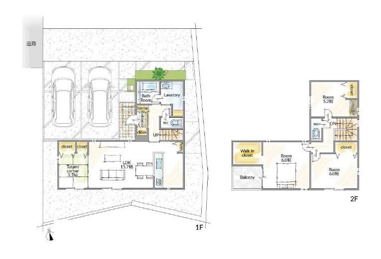 (1号棟)、価格3990万円、4LDK、土地面積171.67m<sup>2</sup>、建物面積98.54m<sup>2</sup> 