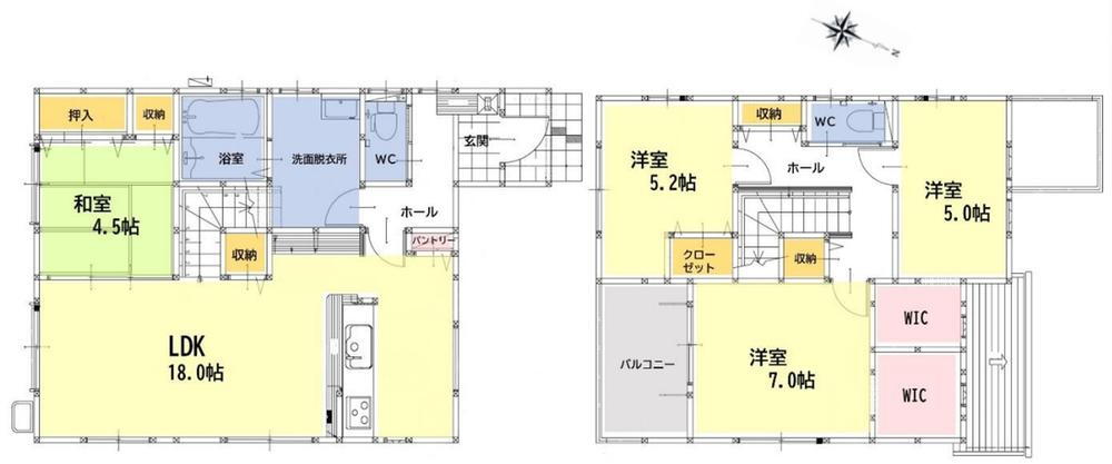 (1号棟)、価格3198万円、4LDK、土地面積133.39m<sup>2</sup>、建物面積104.75m<sup>2</sup> 