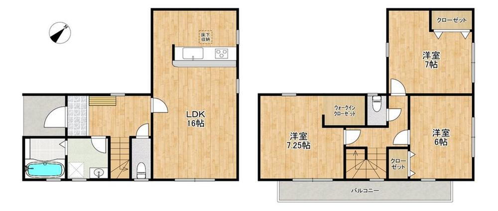 野方４（橋本駅） 3298万円・3398万円