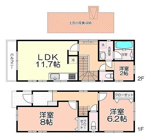 東村山市富士見町１丁目・全１棟　新築一戸建　～２階ＬＤＫ～