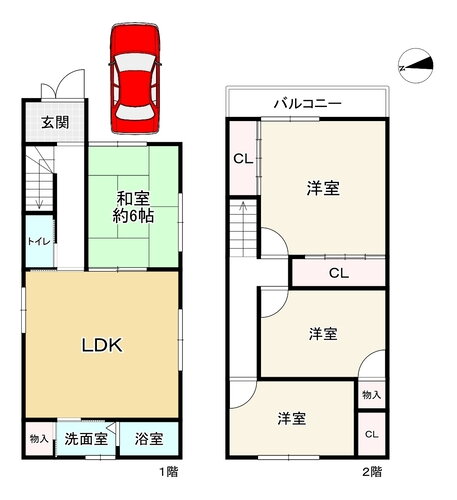 戸建賃貸　大阪市平野区長吉出戸７丁目　３，３００万