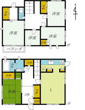 宇都宮市立伏町　２階建て ※間取り図と現況に相違がある場合は現況を優先します