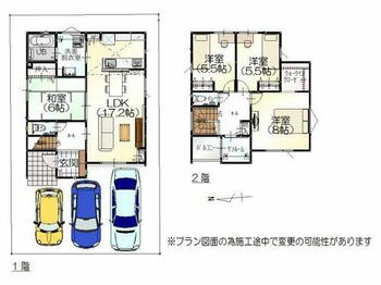 金沢市横川１丁目　新築一戸建て（ＳＨＰシリーズ）３号地 西側2階にバルコニー+サンルームが有り、お洗濯の物干しスペースがあり便利ですね。