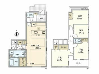 市川市東菅野２丁目新築戸建 間取図