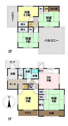 二俣４丁目　伊勢宮川中学校前停　２分 間取り