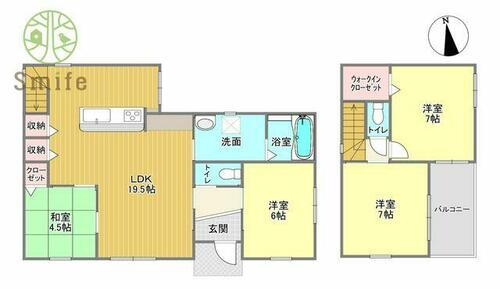 南区安松町　新築戸建 間取りは4LDKでございます。ご家族に合わせて、多様にお部屋をご利用いただけます。