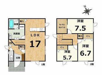 恵庭市黄金中央３丁目中古戸建 コンパクトで生活のしやすい間取り♪